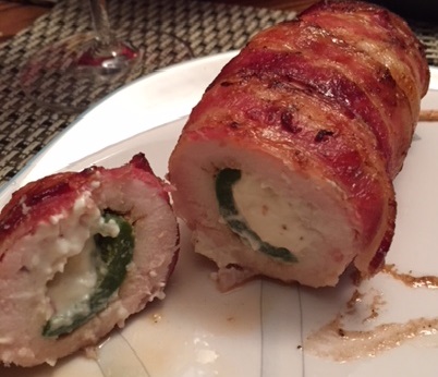 Jalapeno Popper Chicken and Bacon Wrapped Poppers